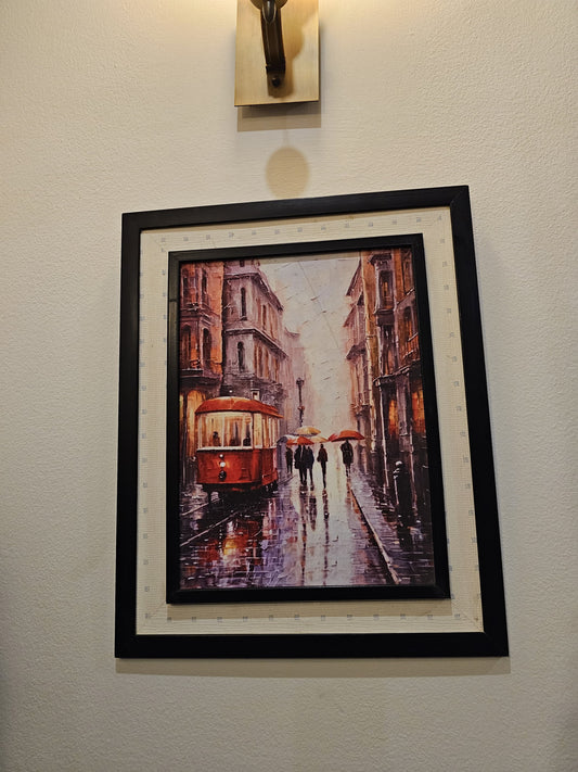 European street city wall painting