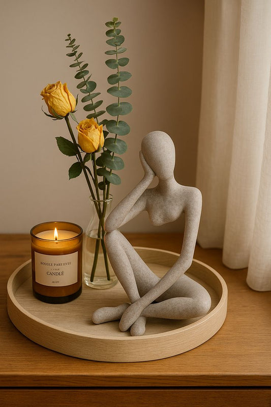 1pc "The Thinker" Abstract Resin Sculpture
